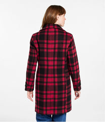 L.L.Bean Women's Classic Lambswool Polo Coat, Three-Quarter, Pattern OUTERWEAR