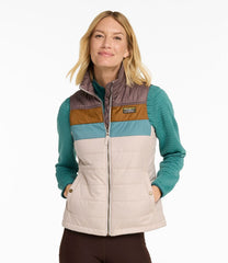 L.L.Bean Women's Mountain Classic Puffer Vest, Colorblock OUTERWEAR|SALE