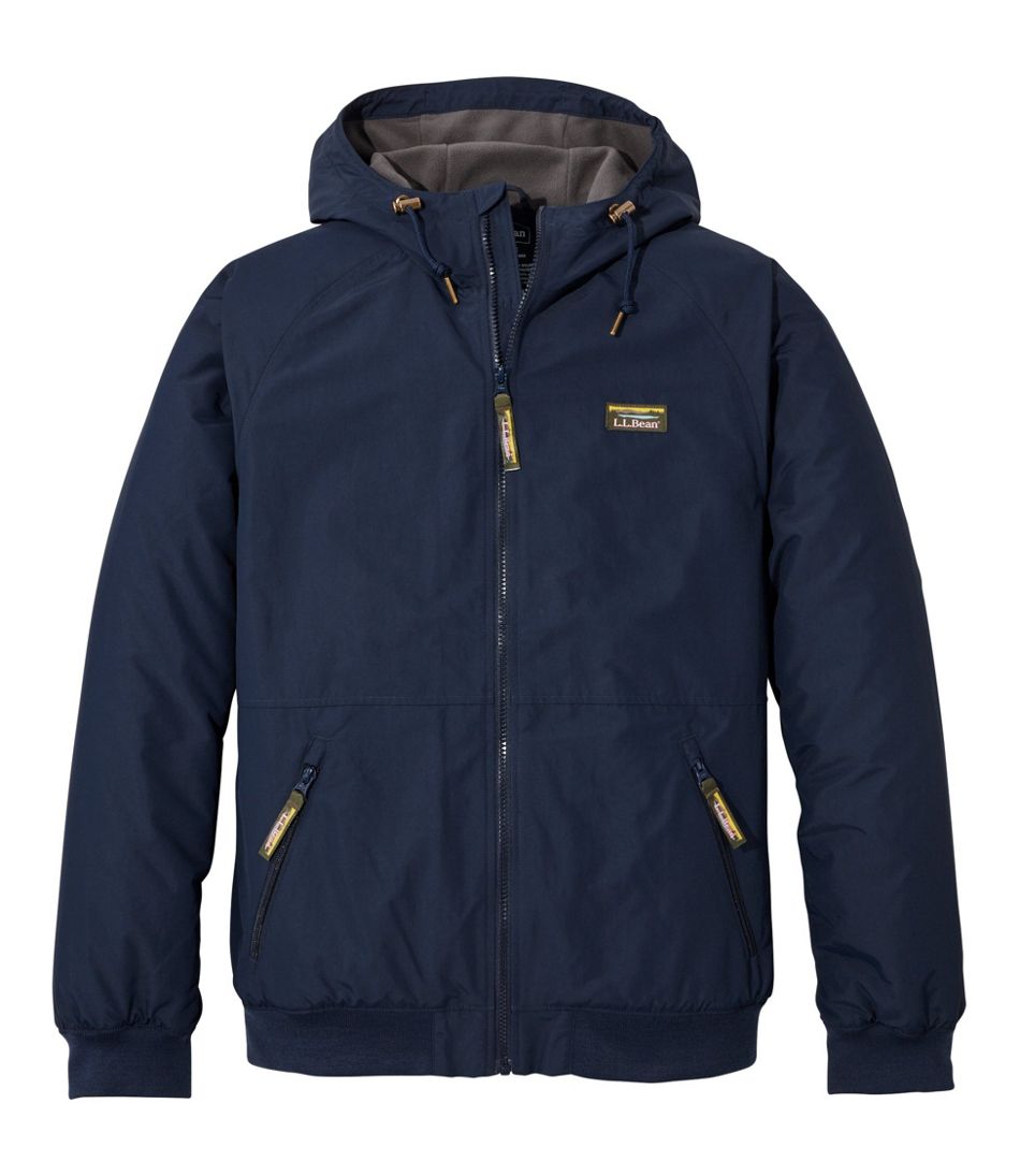 L.L.Bean Men's Insulated 3-Season Bomber Hooded Jacket OUTERWEAR