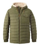L.L.Bean Men's Mountain Classic Down Hooded Jacket, Sherpa-Lined OUTERWEAR