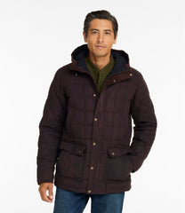L.L.Bean Men's Upcountry Waxed Down Hooded Jacket OUTERWEAR|OUTDOOR EQUIPMENT