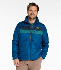 L.L.Bean Men's Mountain Classic Puffer Jacket, Colorblock OUTERWEAR|SALE