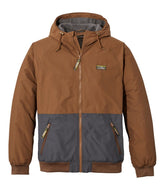 L.L.Bean Men's Insulated 3-Season Bomber Hooded Jacket, Colorblock OUTERWEAR