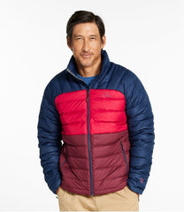 L.L.Bean Men's Bean's Down Jacket, Colorblock OUTERWEAR|SALE