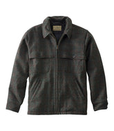 L.L.Bean Men's Maine Guide Zip-Front Jac-Shirt with PrimaLoft, Plaid OUTERWEAR|OUTDOOR EQUIPMENT|SALE