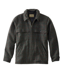 L.L.Bean Men's Maine Guide Zip-Front Jac-Shirt with PrimaLoft, Plaid OUTERWEAR|OUTDOOR EQUIPMENT|SALE