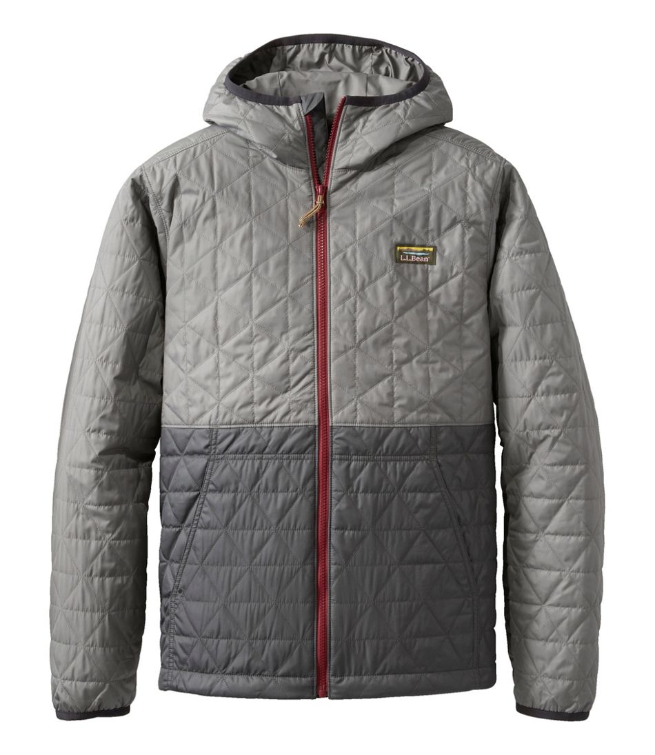 L.L.Bean Men's Katahdin Insulated Hoodie, Colorblock OUTERWEAR