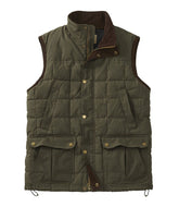 L.L.Bean Men's Upcountry Waxed Cotton Down Vest OUTERWEAR|OUTDOOR EQUIPMENT
