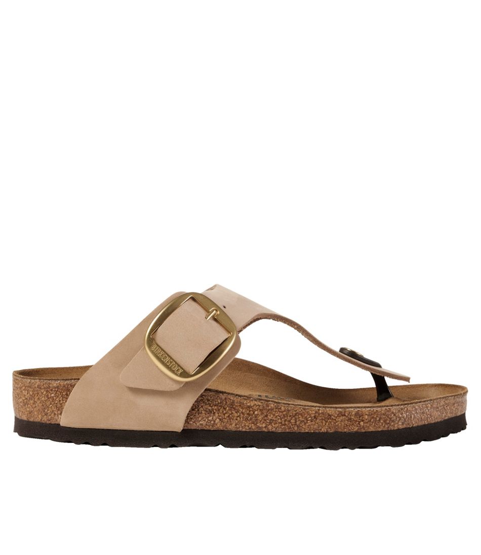 L.L.Bean Women's Birkenstock Big Buckle Gizeh Sandals, Nubuck FOOTWEAR
