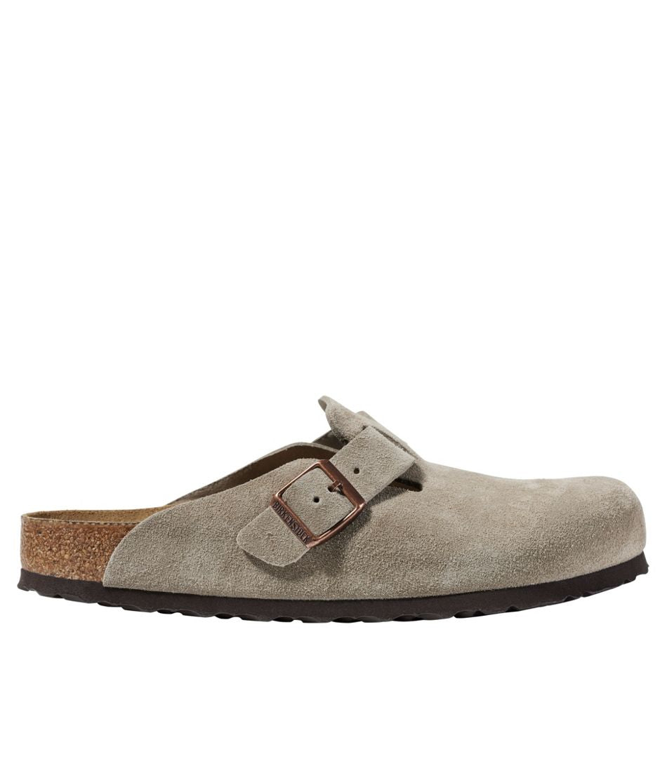 L.L.Bean Men's Birkenstock Soft Footbed Boston Clogs, Suede FOOTWEAR