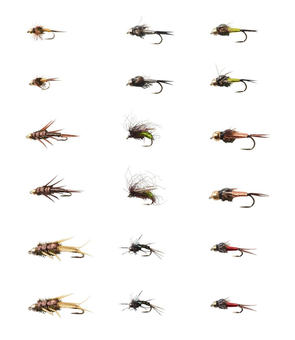 L.L.Bean Umpqua 18-Piece Wire Nymph Fly Selection OUTDOOR EQUIPMENT