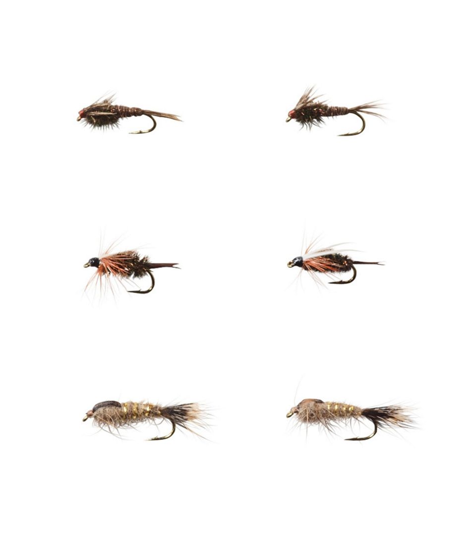 L.L.Bean Umpqua Six-Piece All-Purpose Nymph Fly Selection OUTDOOR EQUIPMENT