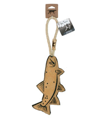 L.L.Bean Natural Leather and Wool Fish Dog Tug Toy OUTDOOR EQUIPMENT|HOME GOODS
