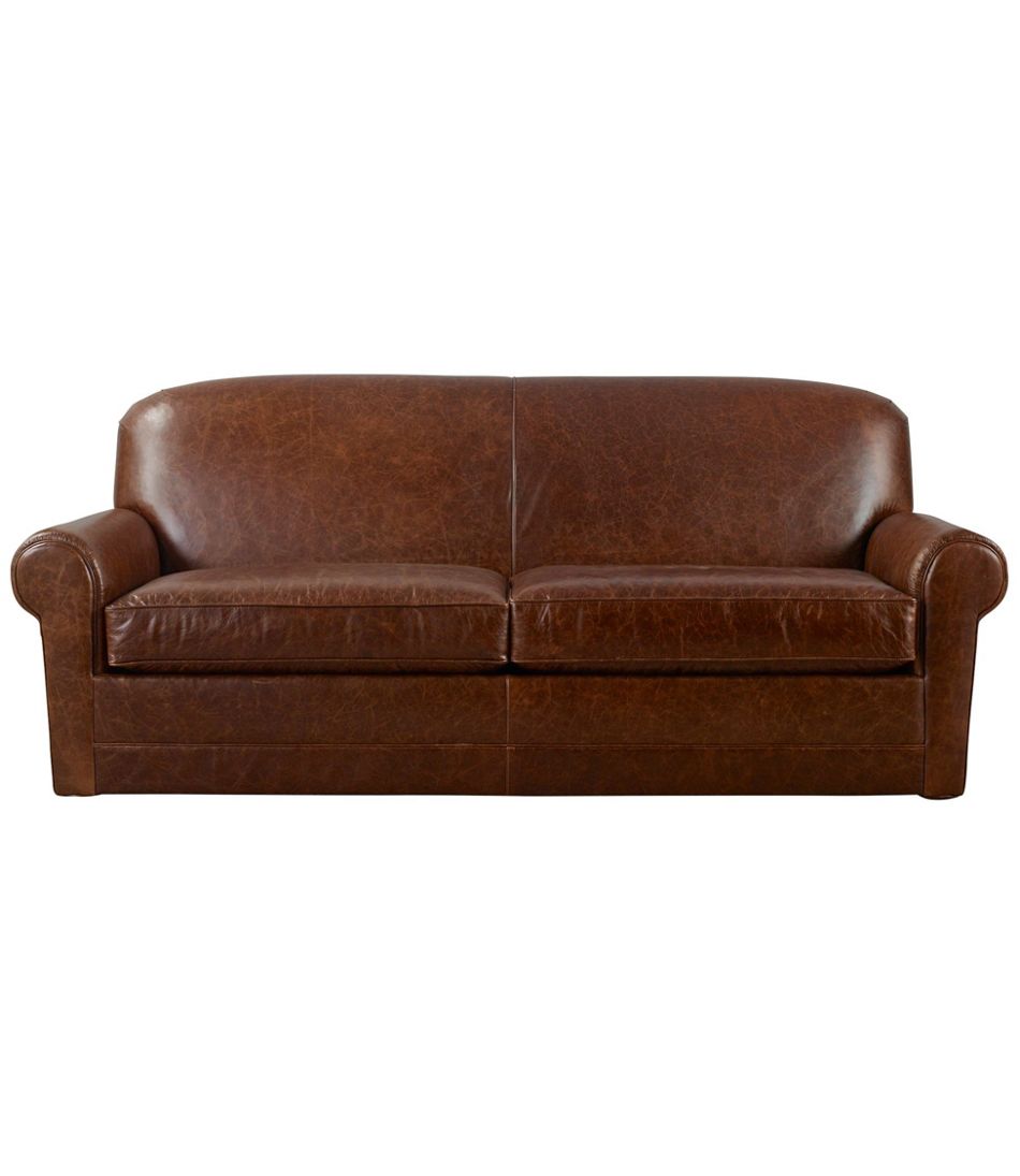 L.L.Bean Bean's Leather Lodge Sofa HOME GOODS