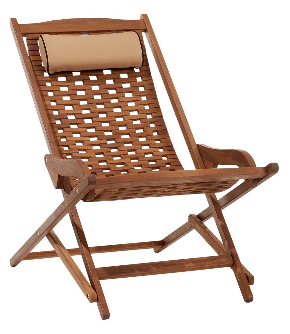 L.L.Bean Eucalyptus Sling Folding Lounger HOME GOODS