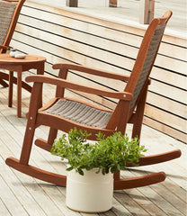 L.L.Bean Wicker Eucalyptus Rocker HOME GOODS