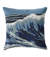 L.L.Bean Indoor/Outdoor Hooked Pillow, 18x18 Ocean Waves HOME GOODS