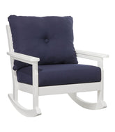 L.L.Bean All-Weather Patio Rocker with Textured Cushion, White HOME GOODS