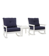 L.L.Bean All-Weather Patio Rocker Set with Side Table, White HOME GOODS