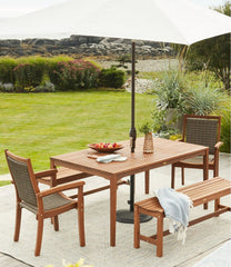 L.L.Bean Wicker Eucalyptus Dining Chair HOME GOODS