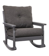 L.L.Bean All-Weather Patio Rocker with Textured Cushion, Slate Gray HOME GOODS