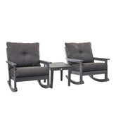 L.L.Bean All-Weather Patio Rocker Set with Side Table, Slate Gray HOME GOODS
