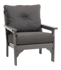 L.L.Bean All-Weather Patio Chair with Textured Cushion, Slate Gray HOME GOODS