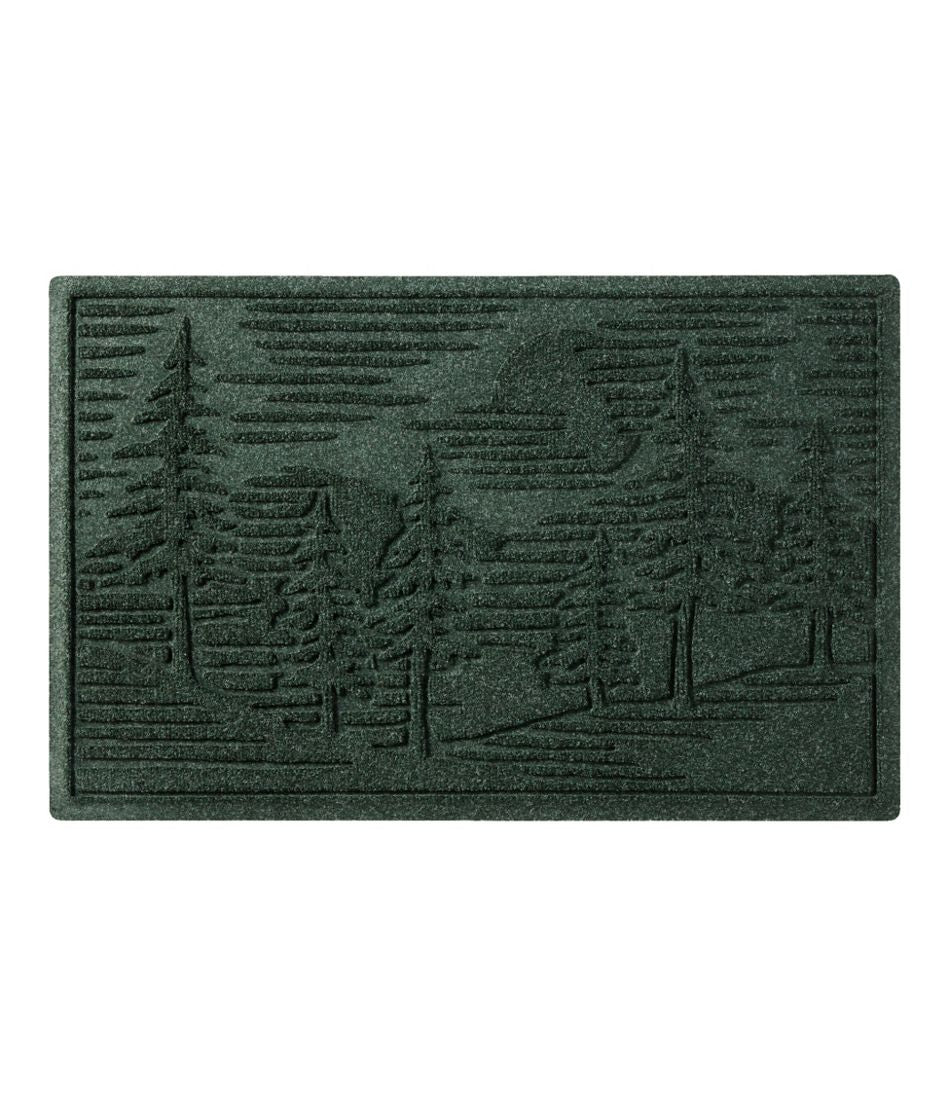 L.L.Bean Everyspace Recycled Waterhog Doormat, Pine Trees HOME GOODS
