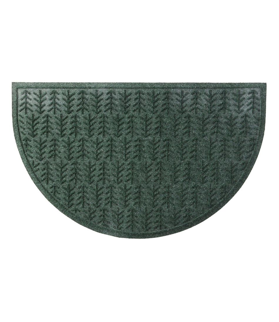 L.L.Bean Everyspace Recycled Waterhog Doormat, Half Round, Trees HOME GOODS