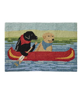 L.L.Bean Indoor/Outdoor Vacationland Rug, Dog Canoe HOME GOODS