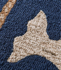 L.L.Bean Wool Hooked Novelty Rug, Whale HOME GOODS