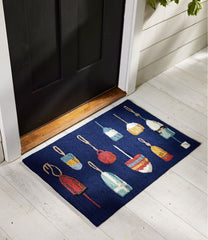 L.L.Bean Indoor/Outdoor Vacationland Rug, Buoys HOME GOODS