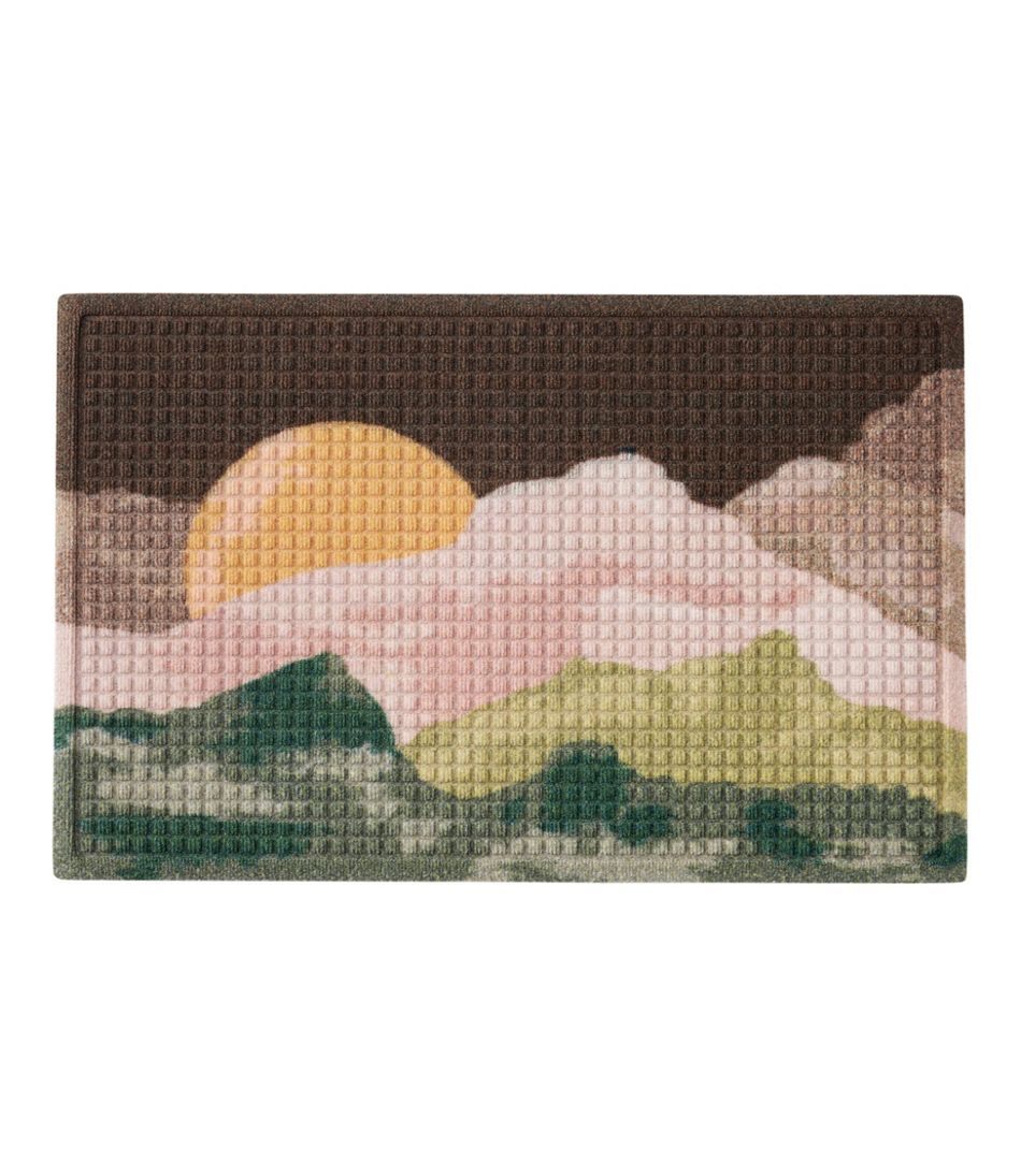 L.L.Bean Printed Recycled Waterhog Doormat, Sunset HOME GOODS