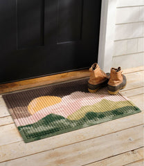 L.L.Bean Printed Recycled Waterhog Doormat, Sunset HOME GOODS