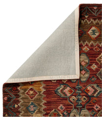 L.L.Bean Double Border Wool Hooked Rug, Sienna Multi HOME GOODS
