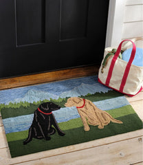 L.L.Bean Indoor/Outdoor Vacationland Rug, Mountain Dogs HOME GOODS