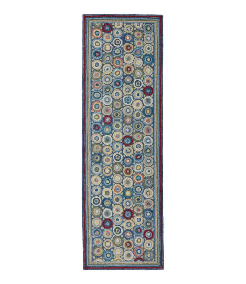 L.L.Bean Bean's Wool Hooked Runner, Coins HOME GOODS