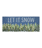 L.L.Bean Indoor/Outdoor Vacationland Runner, Frosted Trees HOME GOODS
