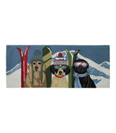 L.L.Bean Indoor/Outdoor Vacationland Runner, Dogs Skiing HOME GOODS