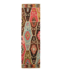 L.L.Bean Rustic Geometric Wool Hooked Runner HOME GOODS