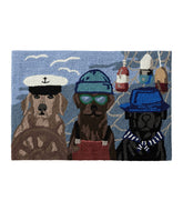 L.L.Bean Indoor/Outdoor Vacationland Rug, Seaside Dogs HOME GOODS