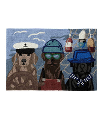 L.L.Bean Indoor/Outdoor Vacationland Rug, Seaside Dogs HOME GOODS