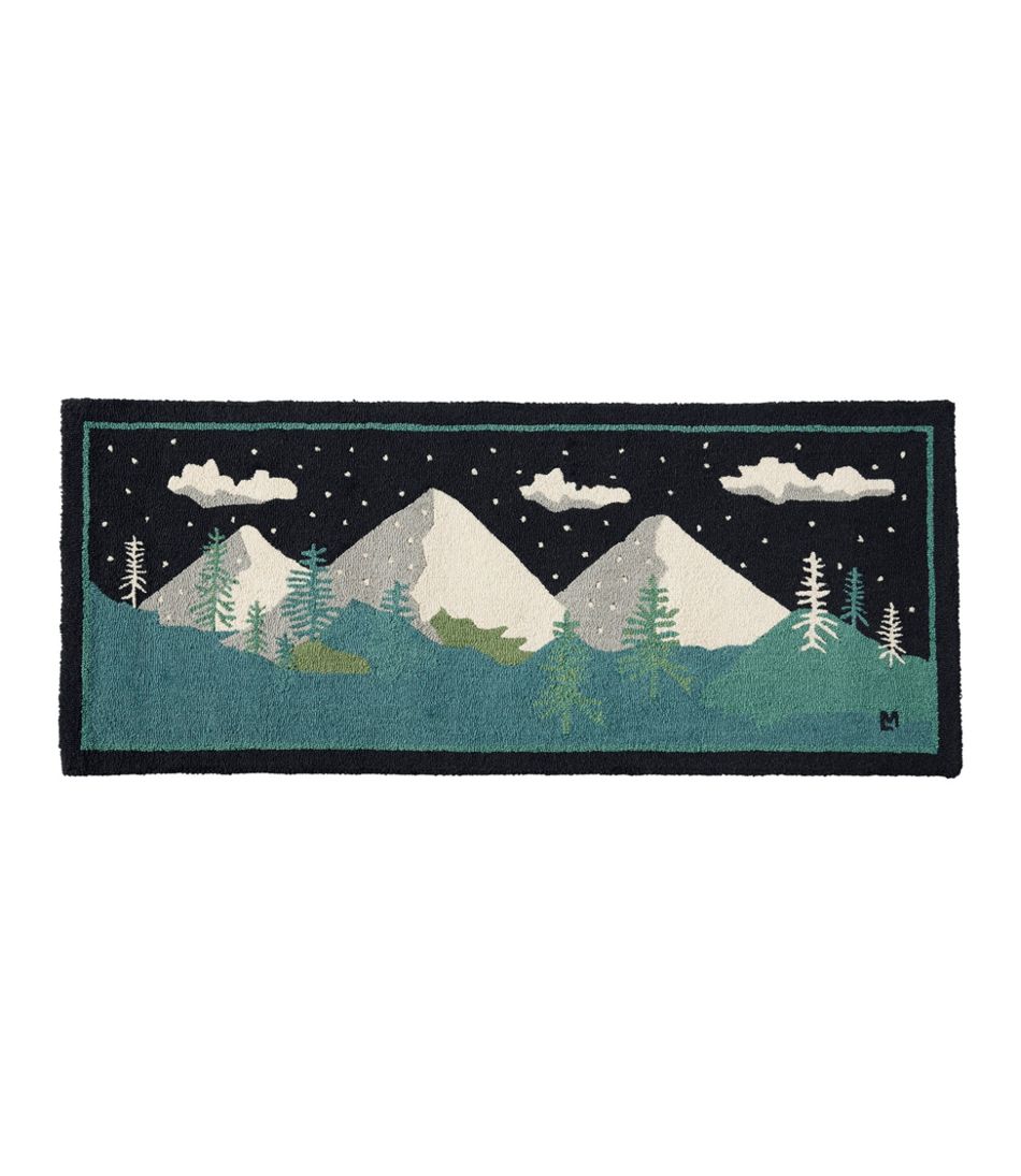 L.L.Bean Wool Hooked Runner, Winter Woods HOME GOODS