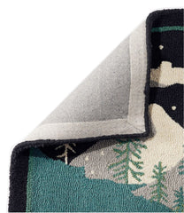 L.L.Bean Wool Hooked Runner, Winter Woods HOME GOODS