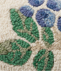 L.L.Bean Wool Hooked Throw Pillow, Blueberries, 8" x 12" HOME GOODS