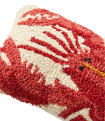 L.L.Bean Wool Hooked Throw Pillow, Lobster, 8" x 12" HOME GOODS