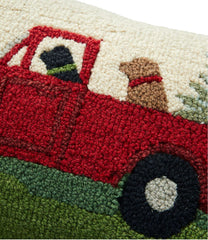 L.L.Bean Wool Hooked Throw Pillow, Dog Trio, 14" x 20" HOME GOODS