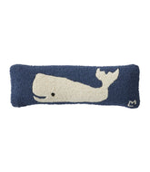L.L.Bean Wool Hooked Throw Pillow, Whale, 8" x 24" HOME GOODS