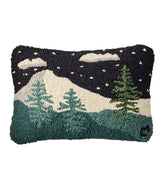 L.L.Bean Wool Hooked Throw Pillow, Winter Woods, 12" x 18" HOME GOODS