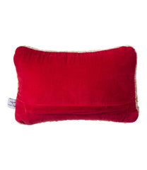 L.L.Bean Wool Hooked Throw Pillow, Red Flake, 8" x 12" HOME GOODS